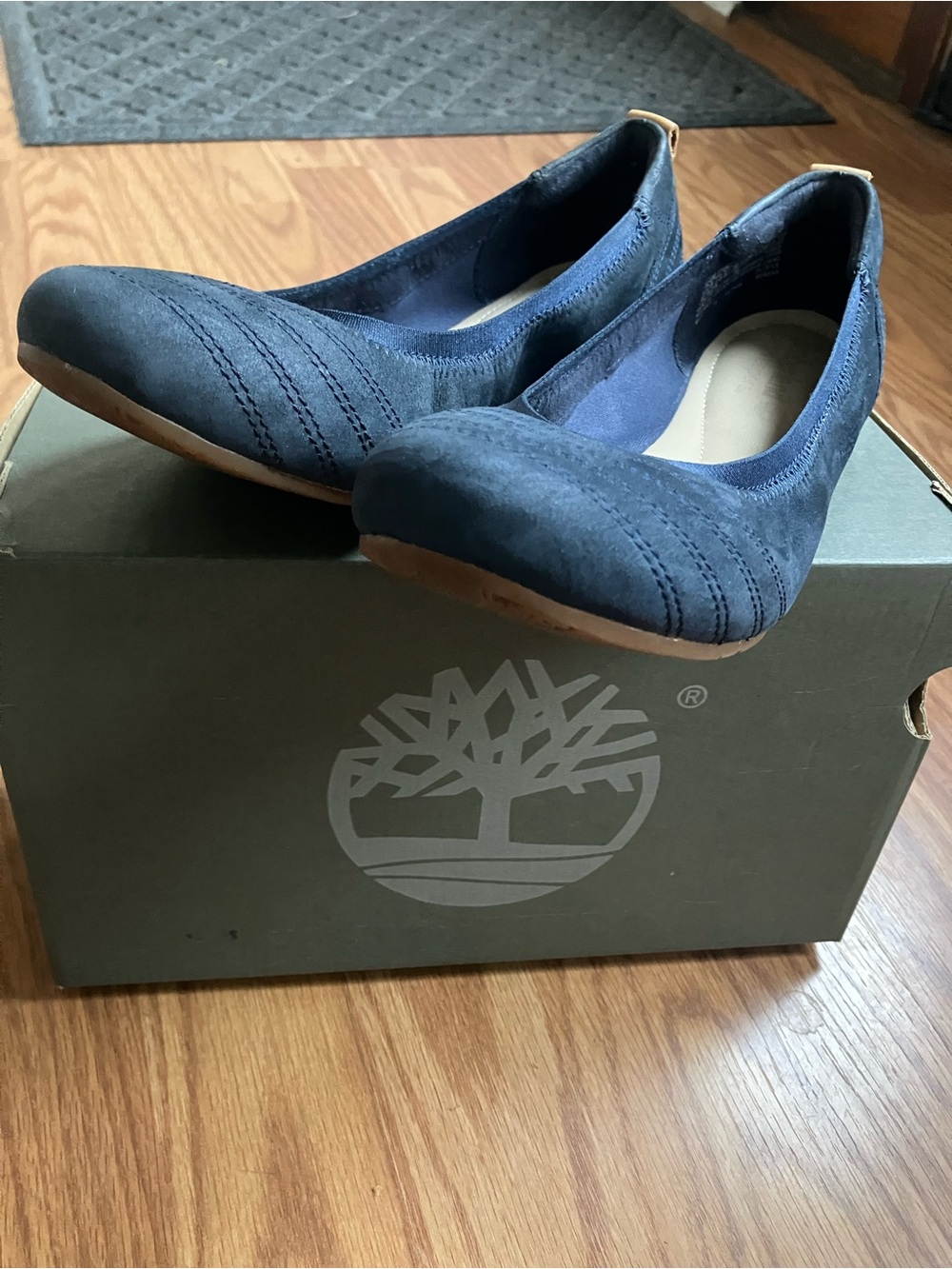 Timberland Women's Navy Suede Slip-On Flats